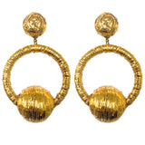 HOOP LA LA - HAMMERED GOLD