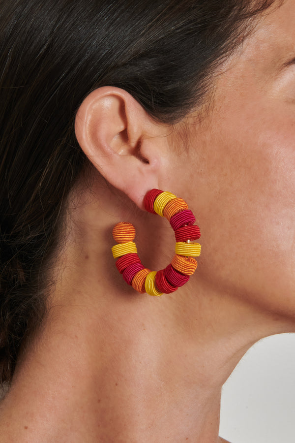PONY BEAD HOOP- Sunset